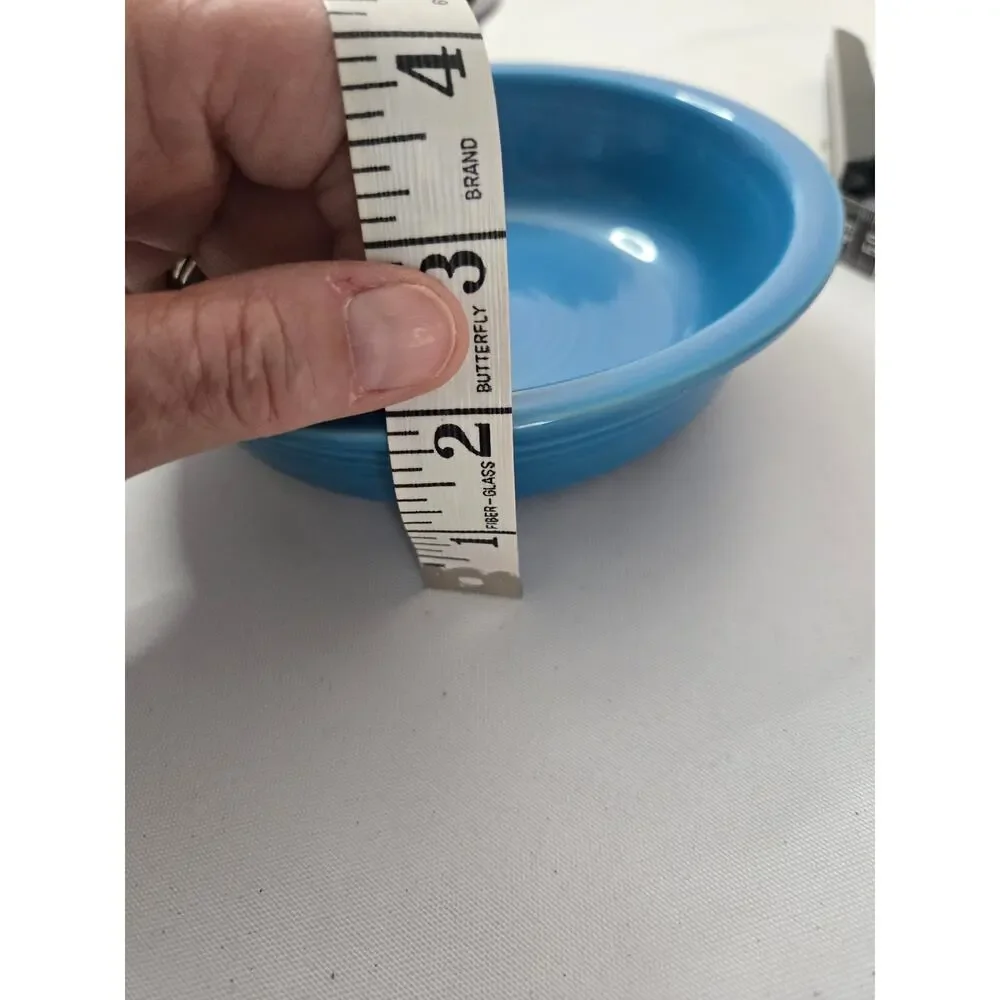 Fiestaware HLC Vintage Cobalt Blue and Peacock Cereal/Salad Bowls